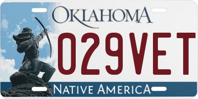 OK license plate 029VET
