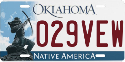 OK license plate 029VEW