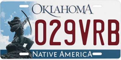 OK license plate 029VRB