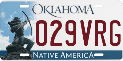 OK license plate 029VRG