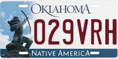 OK license plate 029VRH