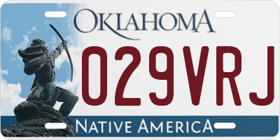 OK license plate 029VRJ
