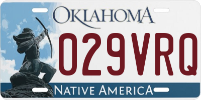 OK license plate 029VRQ