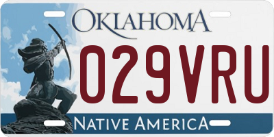 OK license plate 029VRU
