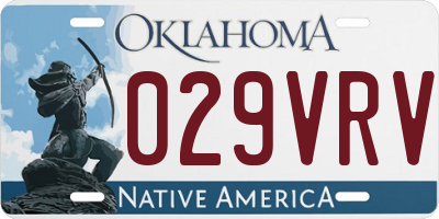 OK license plate 029VRV