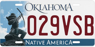 OK license plate 029VSB