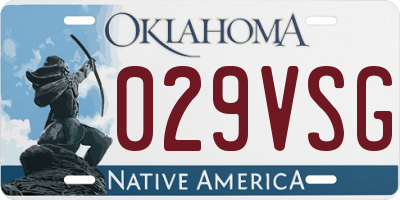 OK license plate 029VSG