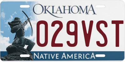 OK license plate 029VST