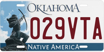 OK license plate 029VTA