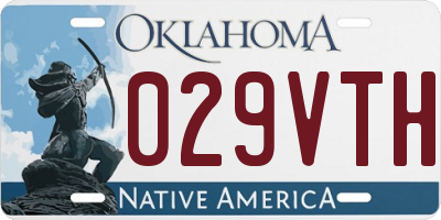 OK license plate 029VTH