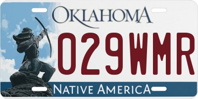 OK license plate 029WMR