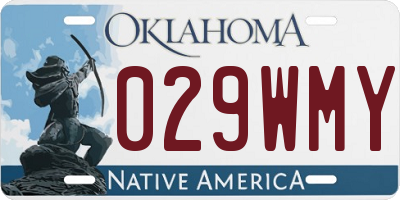 OK license plate 029WMY