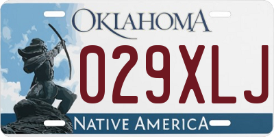 OK license plate 029XLJ