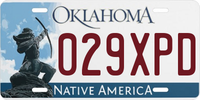 OK license plate 029XPD