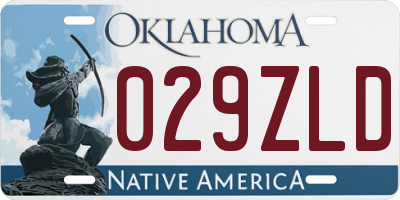 OK license plate 029ZLD