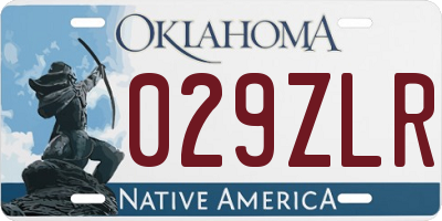 OK license plate 029ZLR