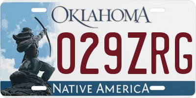 OK license plate 029ZRG