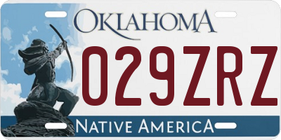 OK license plate 029ZRZ
