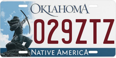 OK license plate 029ZTZ
