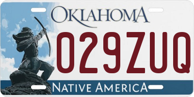 OK license plate 029ZUQ