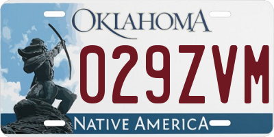 OK license plate 029ZVM