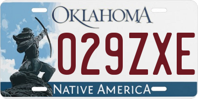 OK license plate 029ZXE
