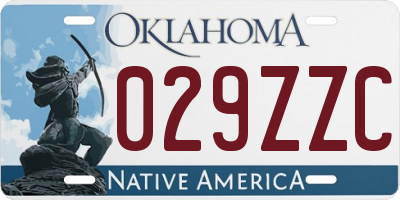 OK license plate 029ZZC