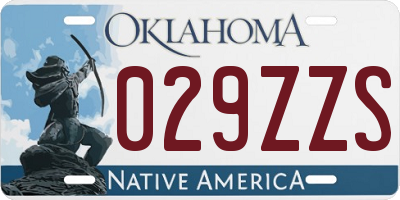 OK license plate 029ZZS