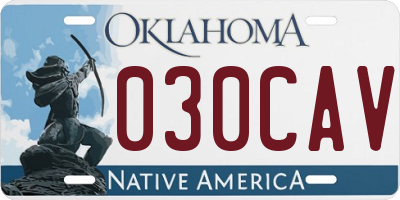 OK license plate 030CAV
