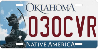 OK license plate 030CVR