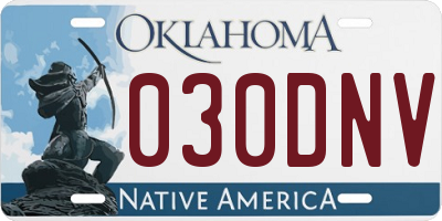OK license plate 030DNV
