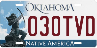 OK license plate 030TVD