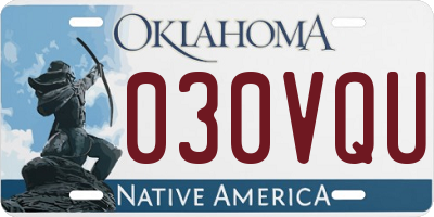 OK license plate 030VQU