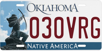 OK license plate 030VRG