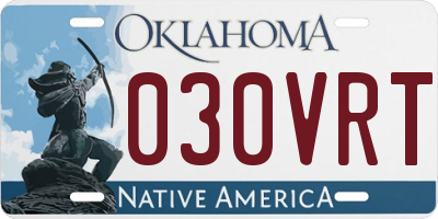 OK license plate 030VRT
