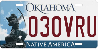OK license plate 030VRU