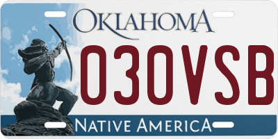 OK license plate 030VSB