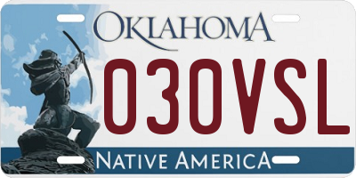 OK license plate 030VSL