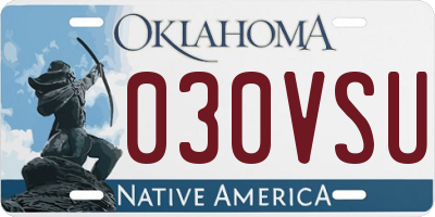 OK license plate 030VSU