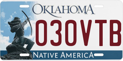 OK license plate 030VTB