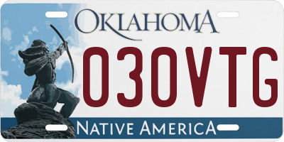 OK license plate 030VTG