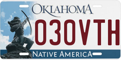 OK license plate 030VTH