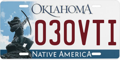 OK license plate 030VTI