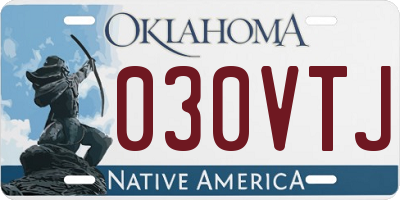OK license plate 030VTJ