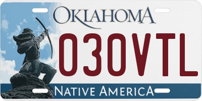 OK license plate 030VTL