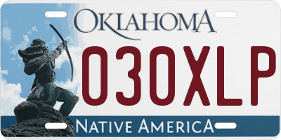 OK license plate 030XLP