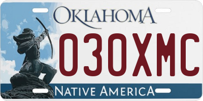 OK license plate 030XMC