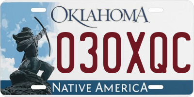 OK license plate 030XQC