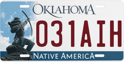 OK license plate 031AIH