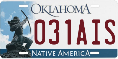 OK license plate 031AIS